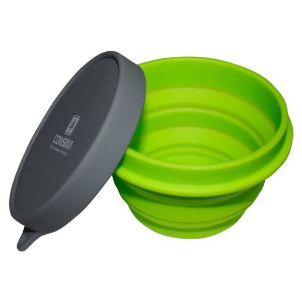 CONSINA SILICONE BOWL 200ML HIJAU PENYIMPAN MAKANAN LIPAT