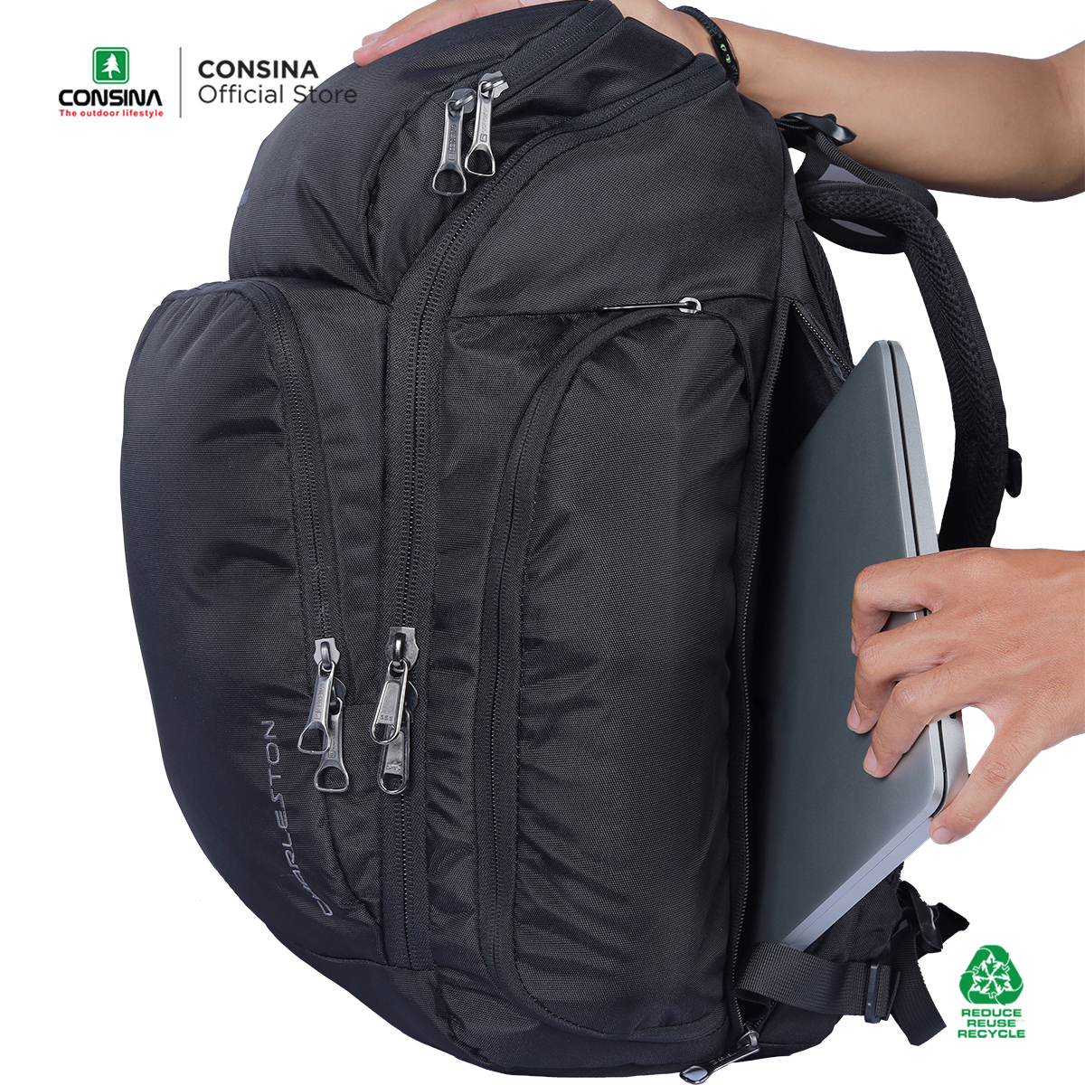 Consina Charleston Ransel Travel Laptop 15Inch Outdoor Backpack