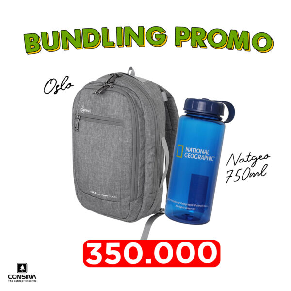 CONSINA PAKET BUNDLING TAS OSLO DAN TRITAN BOTOL NATIONAL GEOGRAPHIC