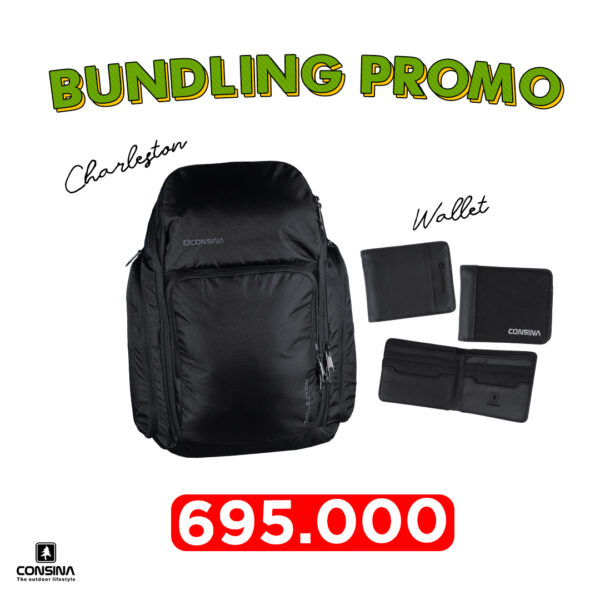 Consina Paket Bundling Charleston Ransel Travel + Consina Light Wallet