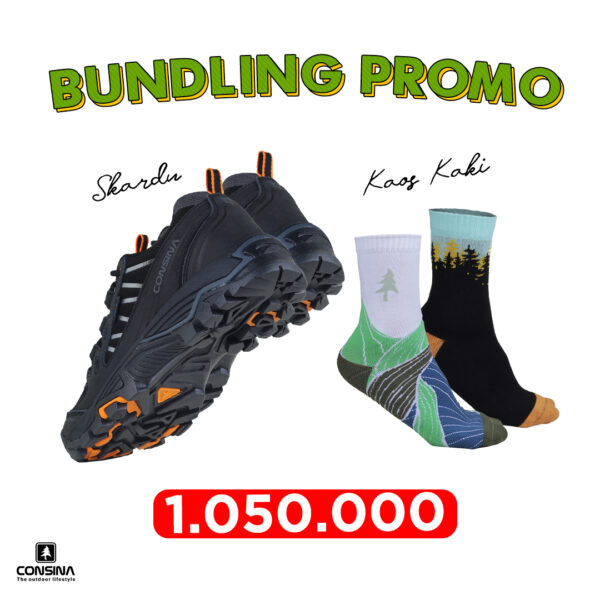 Consina Paket Bundling Skardu Sepatu Gunung + Consina Kaos Kaki