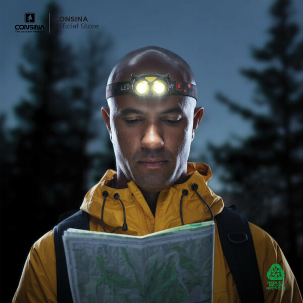 Consina Headlight Lampu Kepala Multifungsi WT 209 Batterai | Camping Outdoor Gunung Mancing