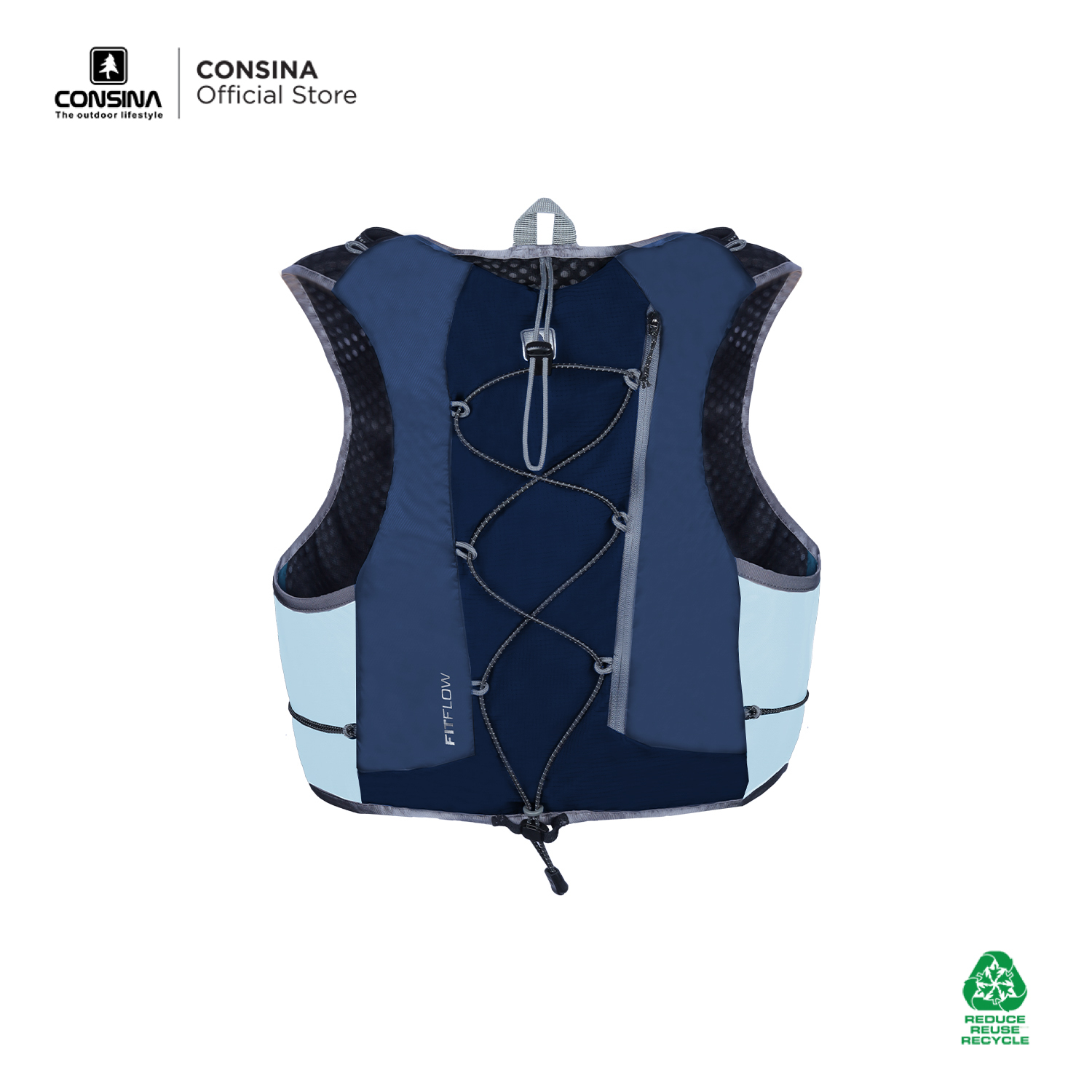 Consina Fit Flow 12L Running Vest Rompi Lari Hydropack Lighweight Super ringan| Outdoor Gunung Trail Run Hiking Bike