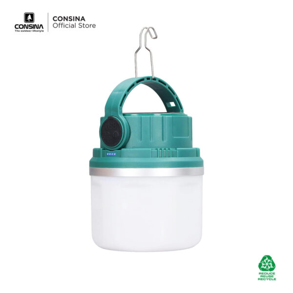 Consina Lamp M13  Lampu Tenda Camping Outdoor Hiking Gunung Mancing Rechargeable Double Power Solar Charging