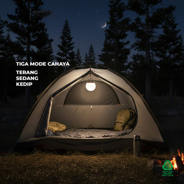 Consina Camping Lamp F01  Lampu Tenda Outdoor Hiking Gunung Mancing Rechargeable Solar