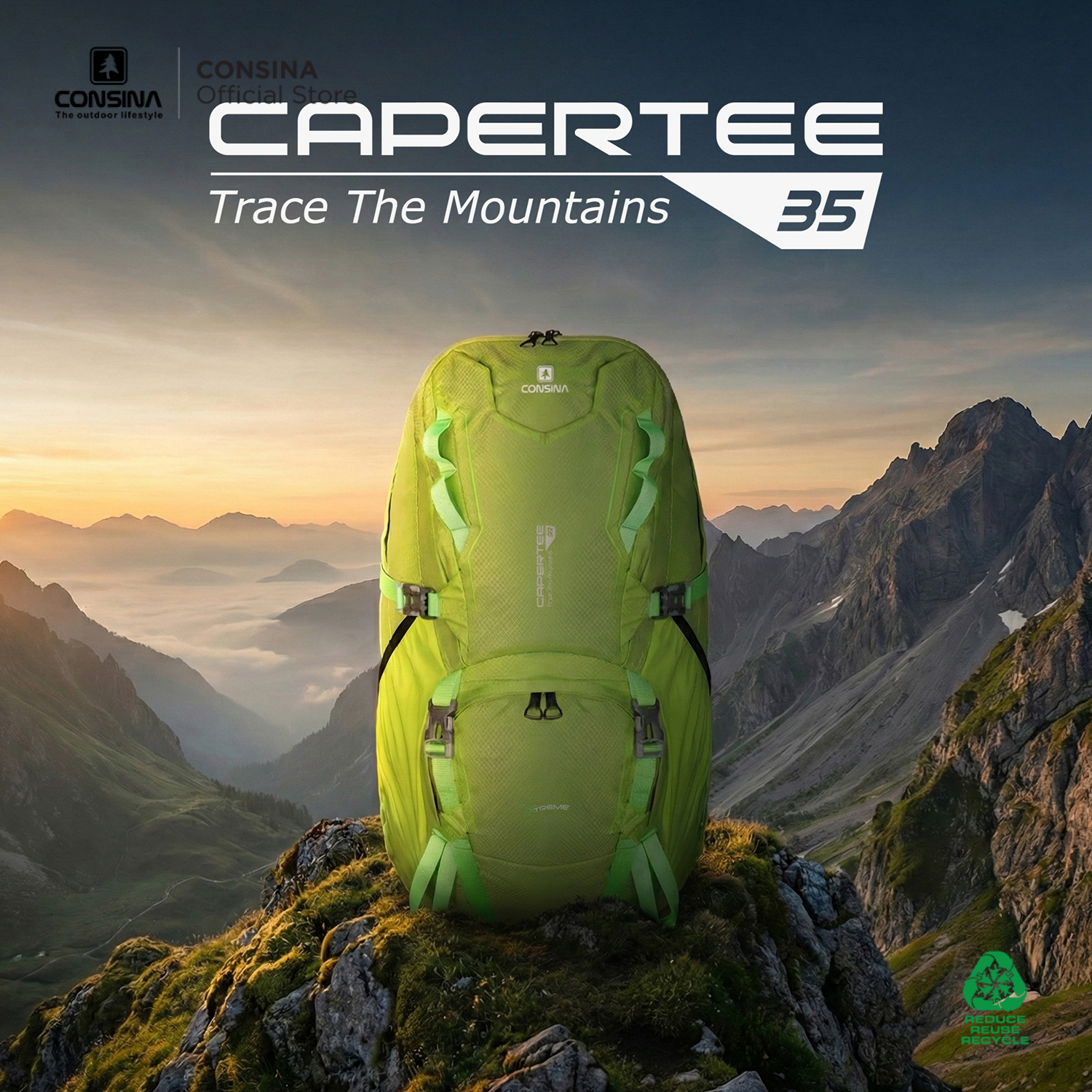 Consina Capertee Ransel Backpack Gunung | Outdoor Hiking Travel