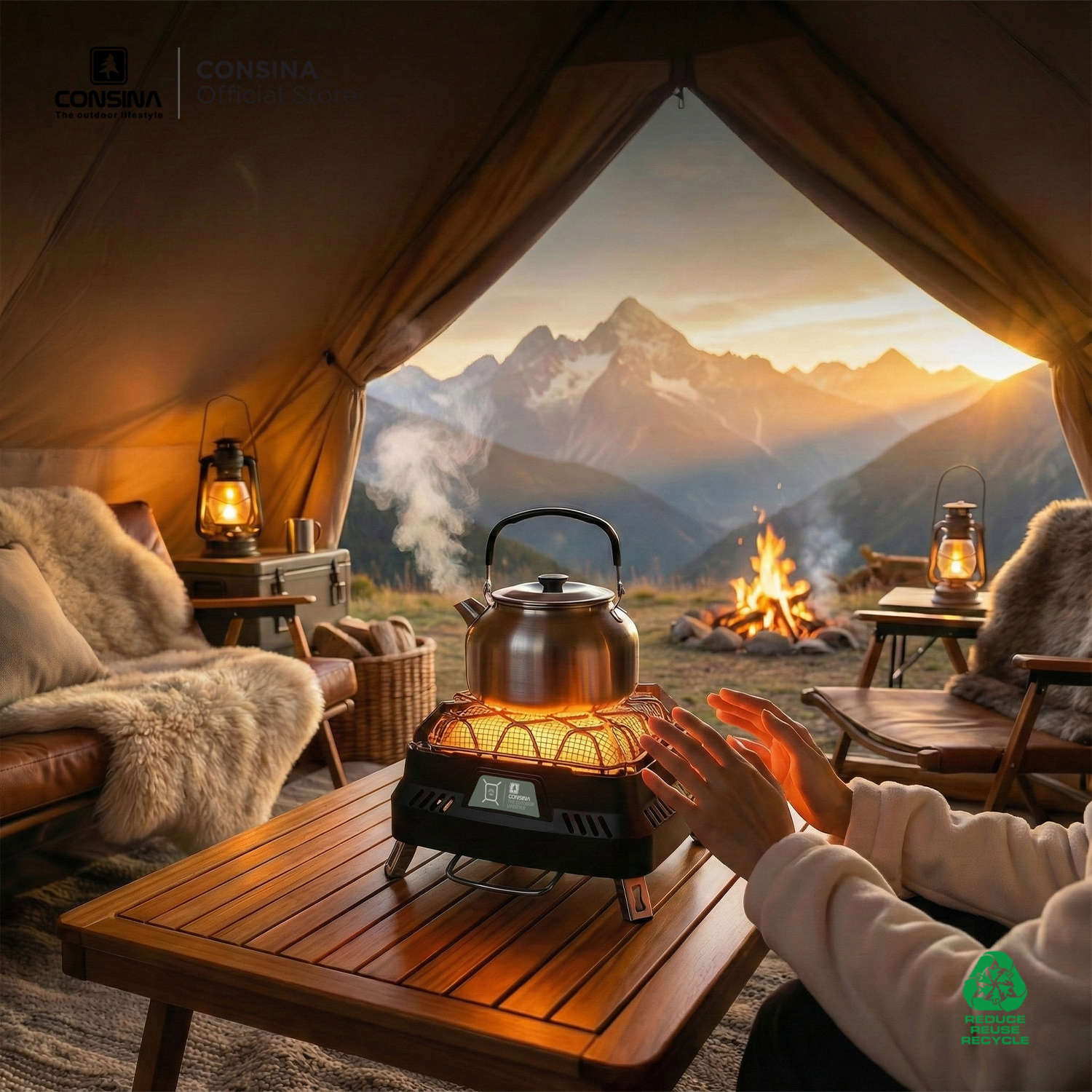 Consina Warm Hiker Pemanas Udara Heater Kompor Outdoor Gunung Portable | Hiking Camping Camper Van 