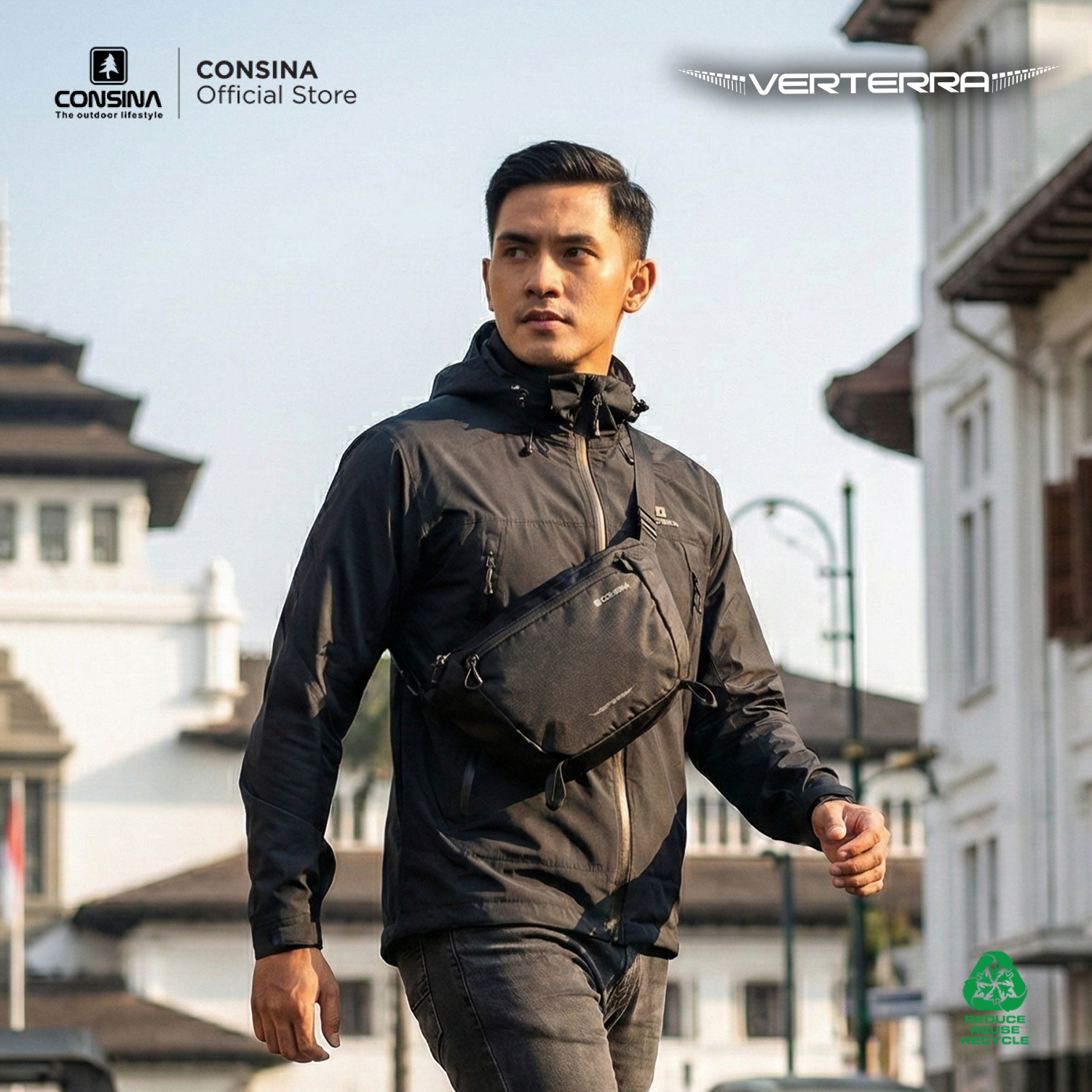Consina Verterra 3L Tas Selempang Sling Bag Outdoor | Gunung Hiking Urban