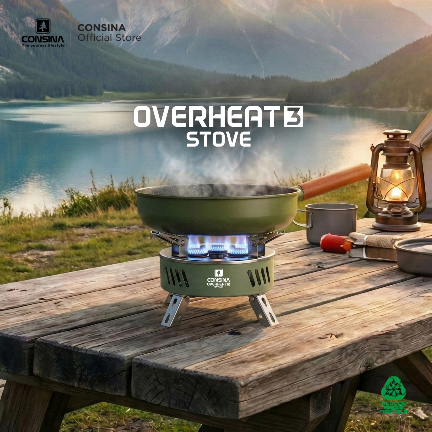 Consina Camping Stove Overheat 3 Kompor Outdoor | Hiking Gunung Camping Campervan Mancing